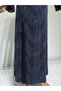 Women's Crepe Fabric Glittering Stone Detailed Evening Dress with Pleated Skirt and Sleeves - 5