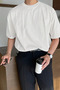 Men's Oversize T-Shirt Cotton Fabric Crew Neck Comfortable Fit T-Shirt - 2