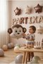 Safari Monkey Head Foil Balloon 42X41 cm Safari Themed Children's Birthday Party Decoration - 6