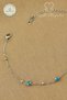 316L Steel Anklet - Blue Evil Eye Beaded Dorica Chain 316L Steel Anklet 20+5cm - 2