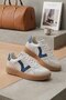 Navy Blue Leather Sneaker - Stylish and Comfortable Casual Shoes - 3