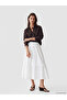 Two Mt Shop Quality Zippered Waist Poplin Flared Skirt