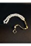 White Plastic Pearl and Gold Color Metal Detailed 33-Piece Prayer Beads