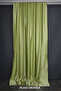 Saten Fonluk Pi̇lesi̇ze Pistachio Green Color Single Wing Background Curtain Width 200 cm Length 260 cm - 2