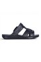 Öz Zengin 966 Black Leather Men's Slippers