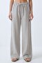 Striped Elastic Waist Wide Leg Woven Trousers