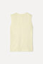 Women's Yellow Fitted Linen Blend Vest - 2
