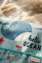 Marino Ocean Stain-Resistant Liquid-Proof Long Sleeve Baby Food Bib - Blue Whale Pattern Blw and Faa - 5