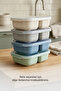 Lunchbox Dual Compartment Bpa-Free Food Storage and Transport Container - Ocean Blue - 8