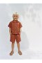 Boy's Cotton Tile Muslin Shirt Shorts Set - 2