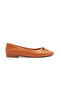 İst S01 Bow Detailed Genuine Leather Flat Sole Ballerinas - 4