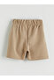 Two Mt Shop Quality Beige Plain Standard & Regular Boys' Shorts - 3