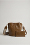 Olive Green Adjustable Strap Bucket Shape Soft Faux Leather Shoulder Crossbody Bag 2591 Cnt0007 - 4