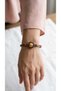 Citrine Natural Stone Vintage Women's Copper Bracelet for Twins, Leo and Aries Zodiac Signs