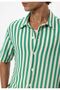 Oversize Openwork Striped Men's Shirt - 7