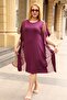Plus Size Purple Dress with Tulle Detail - 2