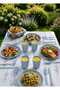 Special Design Picnic Set with Notched Plate and 22 Pieces with Carrying Bag for 4 People - Easy-To-Carry Picnic Bag Set - 4