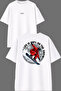 Life Is Design White Oversize T-Shirt with Front and Back Print