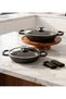 Taç Valeriya 4-Piece Sahan Set with Cast Glass Lid - 4
