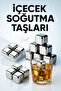 6 Pieces Whiskey Cooling Stone Metal Whiskey Stone Set Stainless Steel Metal Ice Cube Whiskey Ice Stone