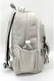 Stone Gray Color Luxury Satin Water Resistant Fabric Unisex Large Size Middle School High School School Backpack and Travel Bag - 6