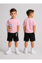 Boy's T-Shirt and Shorts Set Printed Summer Cotton Comfortable Fit Combination