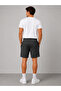 Men's Smoked Basic Shorts Elastic Waist Comfortable Cut Casual Sports Shorts - 3