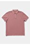 Regular Fit Polo Neck Plain Men's Pink Short Sleeve T-Shirt - 5
