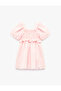 Balloon Sleeve Ruffle Detailed Cotton Dress - 2