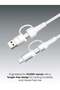 Turbo PowerHub 4-in-1 Fast Charging & Data Cable | 65W C-C / 27W C-L | 1.2M Braided Nylon - 6