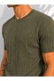 Men's crew neck short sleeve stretch knit t-shirt 26091 - 2