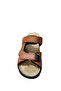 Men's Flat Sole Orthopedic Massage Double Strap Genuine Leather Slippers - 6