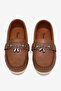 Boy's Tan Comfortable Fit Thermo Sole Buckle Loafer - 2