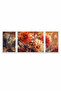 White Wooden Framed 3 Piece Painting Set Huhu308