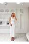 Textured Modal Dress with Gathered Waist and Zero Sleeves - 3