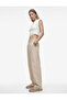 Cotton Epaulet Detailed Pocketed Oversize High Waist Parachute Pants - 2