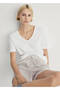 Two-Piece Waffle Fabric Striped Short Pajamas