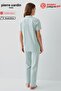Paris Premium Women's Modal Cotton Striped Front Buttoned Short Sleeve Pajama Set - 4