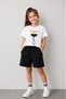 T-Shirt and Shorts Set for Boys and Girls, 100% Cotton, Summer Comfortable Fit, Printed Sports Casual Set (Shorts and T-Shirt Set)