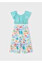 Girl's Floral Pants Set Blue - 2