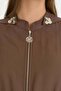 Hooded Belted Modal Cap - Brown - 3