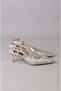 Seç 8526 Knitted Heel Shoes (Heel Height:7 cm) Silver - 5