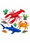 Sea Animal Collection Set Ocean Marine Life Figures Aquatic Creatures Educational Play Toys - 8