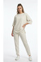 Women's oversized fit short sleeve basic modal two-piece set - 4