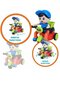 Cartoon Boy Tricycle Friction Toy Car – Push & Go Three-Wheel Vehicle with Character Figure in Blue & Orange - 5