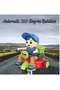Cartoon Boy Tricycle Friction Toy Car – Push & Go Three-Wheel Vehicle with Character Figure in Blue & Orange - 3