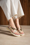 Greta Women's Beaded Flip Flop Sandals Comfortable Sole - 6