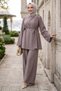 Shoulder Buckle Detailed Modal Suit Mink Hm2919 - 3