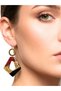 Polymer Clay Special Design Gold Detailed Earrings - 6