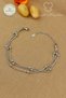 Steel Anklet - 3-Piece Combination Dorical Snake Chain 316L Steel Anklet 22+5cm Non-Tarnishable, Non-Fading - 6